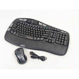Logitech K350 Wireless Wave Keyboard Logitech M550 Mouse Black